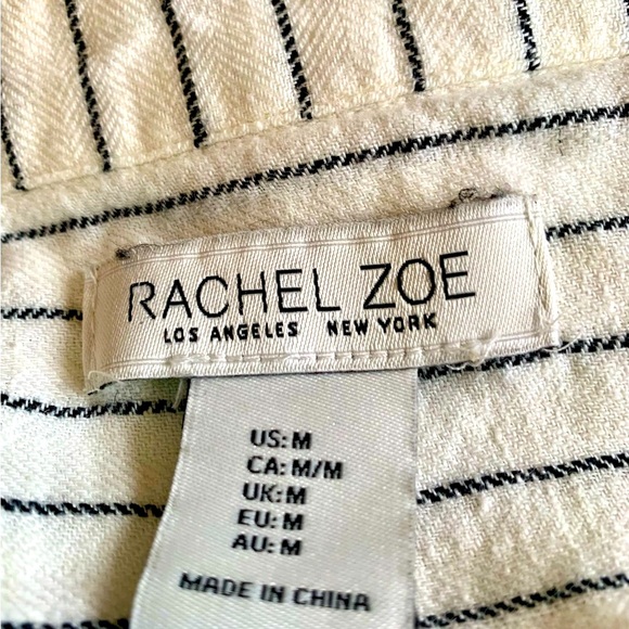 Rachel Zoe Striped White and Black Trench Coat, size M - Picture 7 of 7